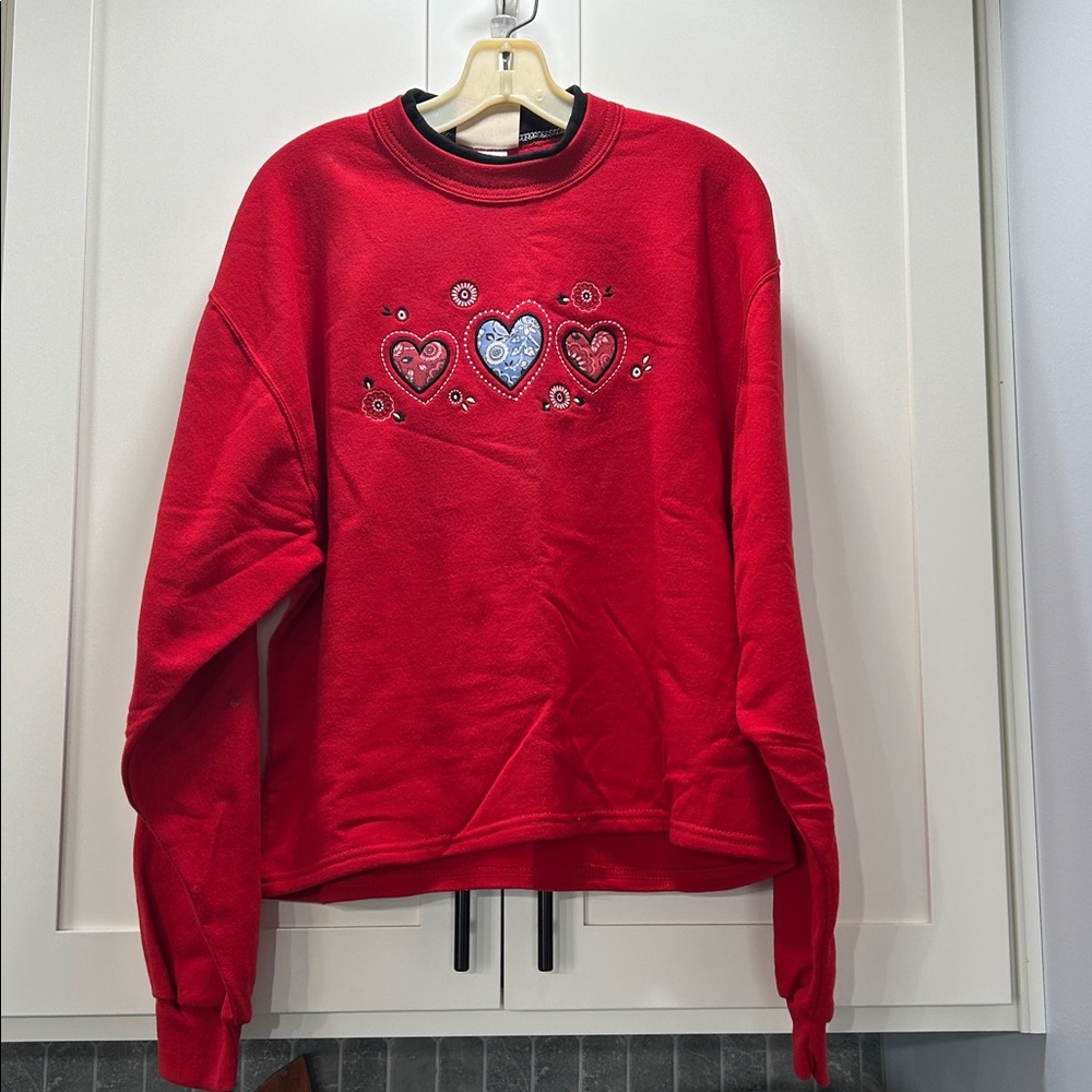 Vintage Top Stitch by morning Sun embroidered sweatshirt